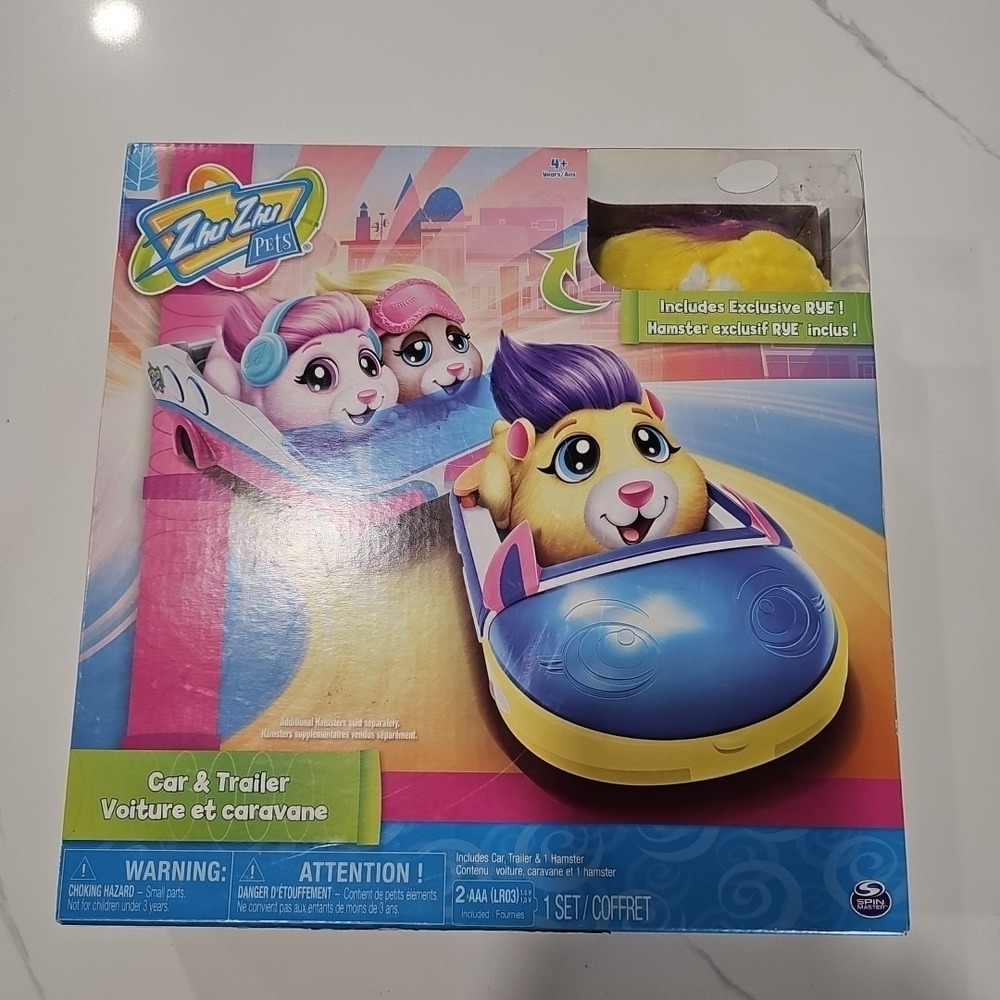 Spin Master Zhu Zhu Pets Car & Trailer Rye Hamster Accessories Playset
